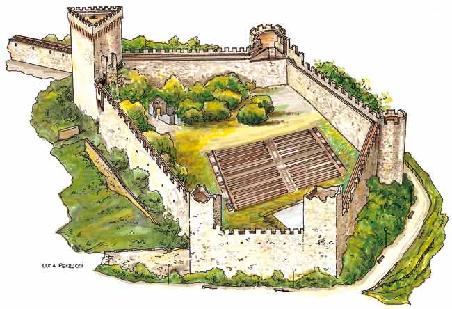 Rocca del Leone, disegno di Luca Petrucci