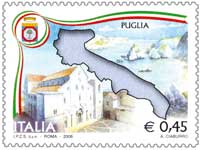 Francobollo della regione Puglia
