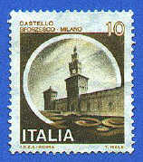Castello Sforzesco, francobollo